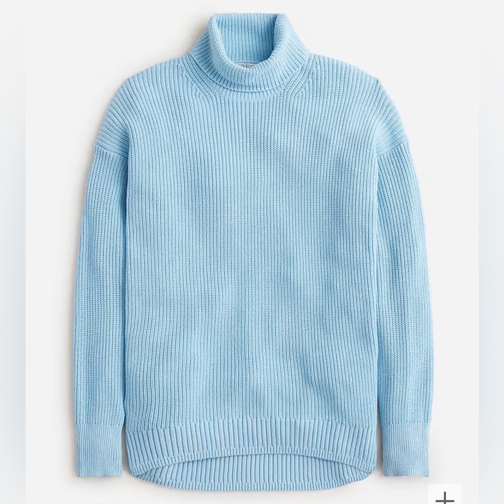 J Crew Cotton-blend ribbed turtleneck sweater